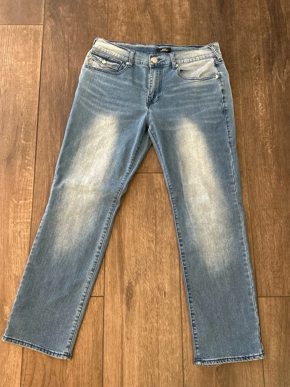 True Religion Light Blue Denim Jeans with Signature Flap Pocket